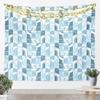 Modern Abstract Wave Tapestry, Layered Curved Pattern Wall Art in Earthy Tones for Bohemian Home & Minimalist Room Decor