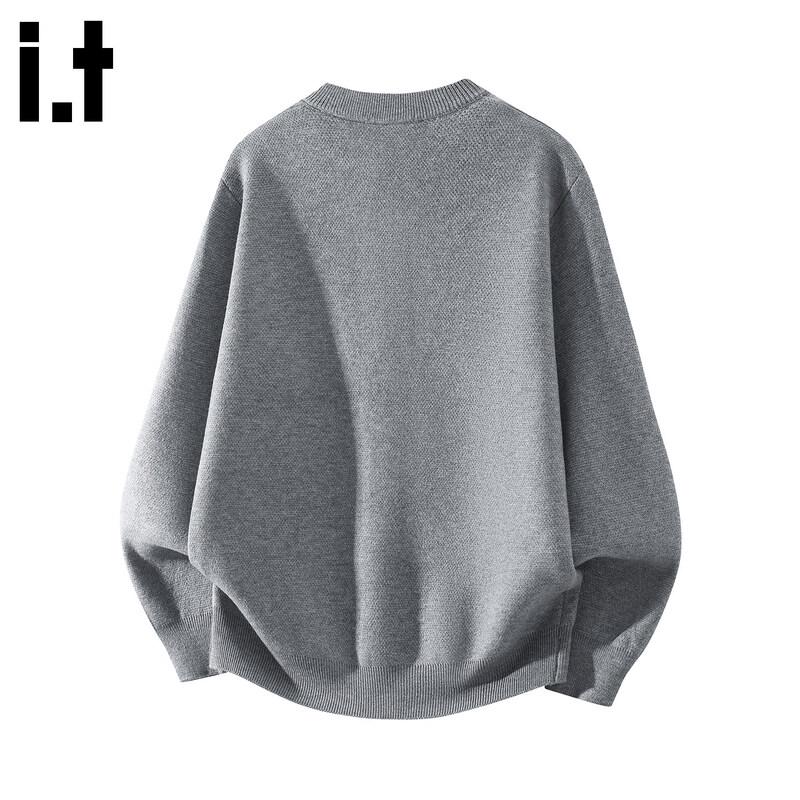 CHOCOOLATEit Men's Color-block Patchwork Round Neck Knitted Cardigan Sweater