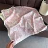 New Summer Sunscreen Print 70cm Square Beach Satin Scarf Casual Elegant Thin Breathable Neck Women Head Wrap Hair Scarves