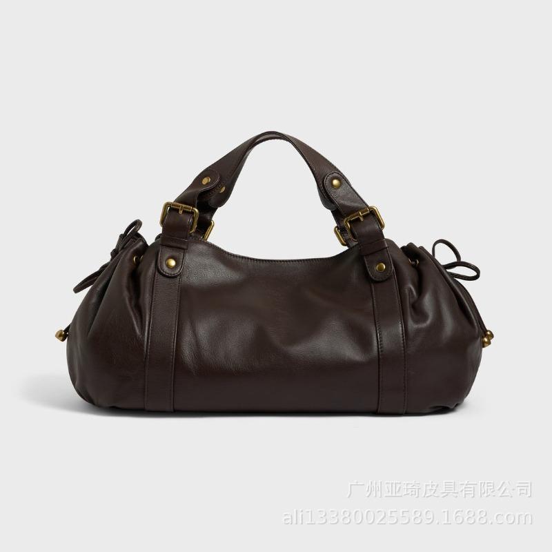 Damen Tasche, Boston Bag, Einfache Handtasche in Unifarbe, Tasche für den Weg zur Arbeit, Einzelne Schulter Crossbody Tote, Weiches Material