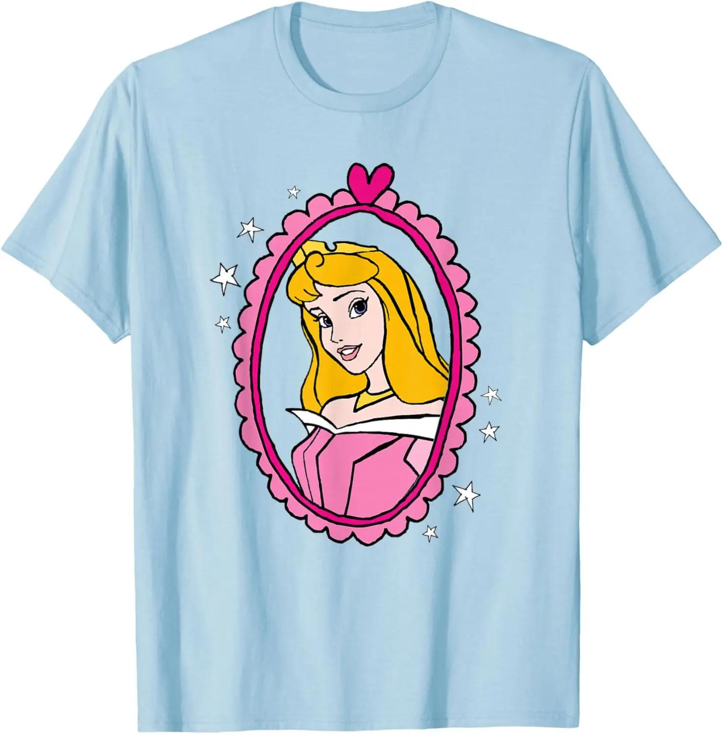 Hot Fashion Disney Princess Sleeping Beauty Aurora Portrait T-Shirt T-Shirt S-4XL Four Seasons Gift XXL