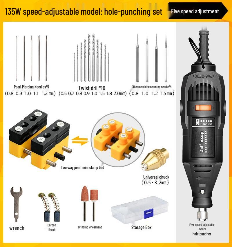 Electric Drill & Grinder for Woodworking and Jade Cutting