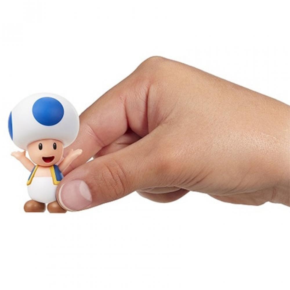 Sanei Trading Fcm 033 Super Mario Figure Collection Blue Toad [painted Action Figure  Total Height Approx. 60mm]