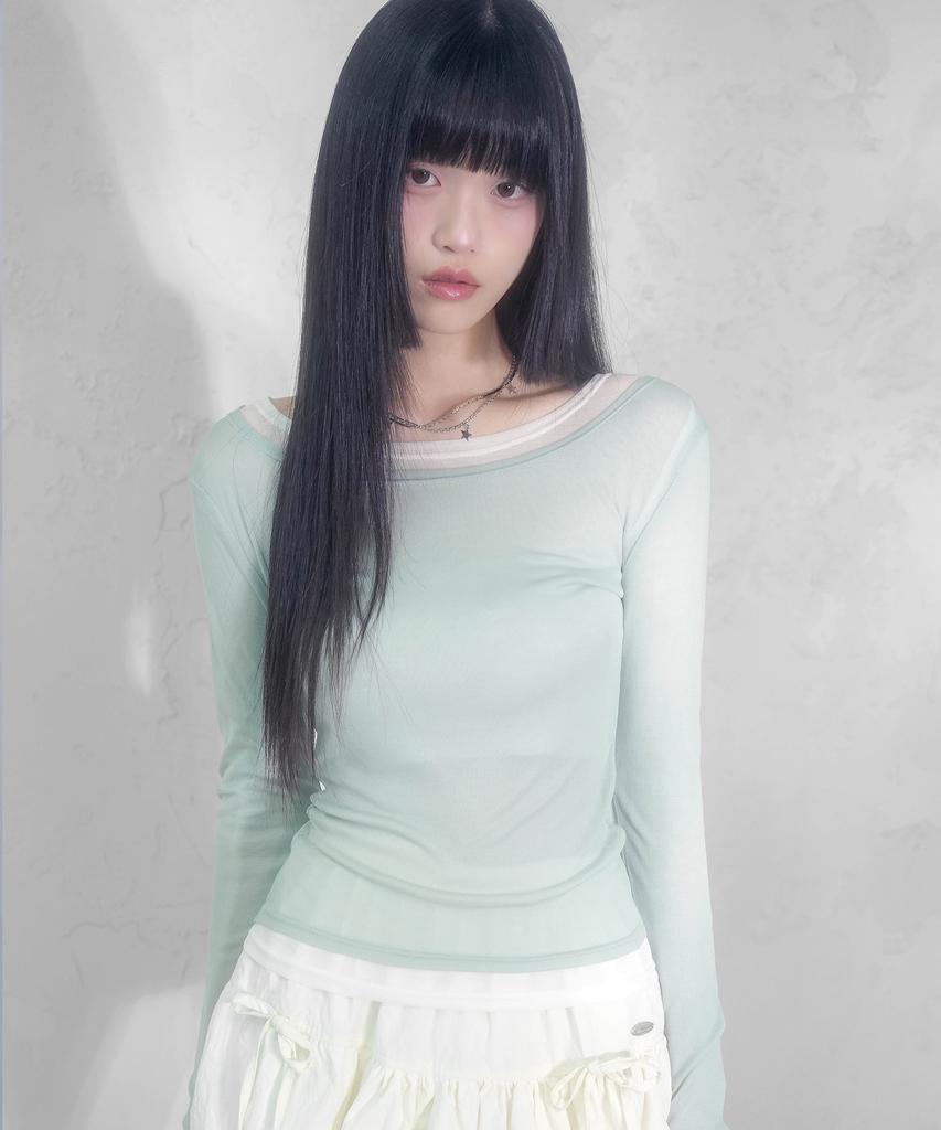VIVACIOUS Newage See-Through Spandex Tee_6 Colors