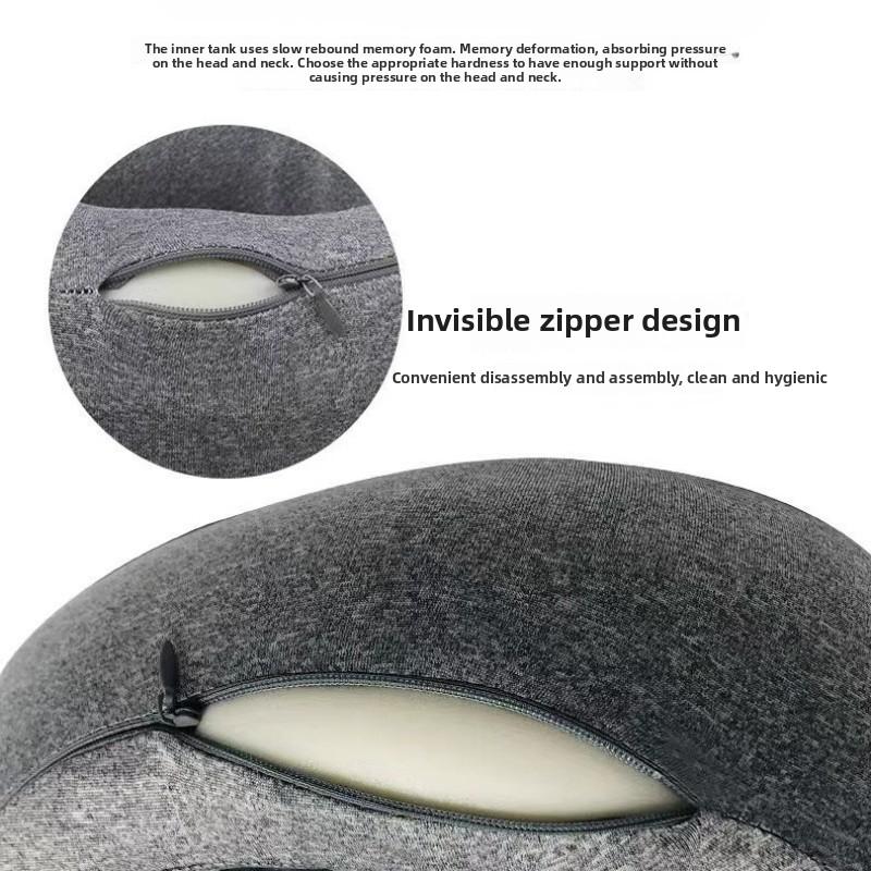 Memory Foam Travel Pillow U-Shaped Neck Support Ergonomic Breathable Lightweight for Airplane Car Office Home Men Women