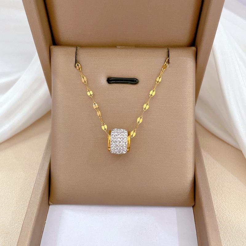 Full Titanium Steel Geometric Animal Minimalist Real Gold Necklace for Women - Collarbone Chain