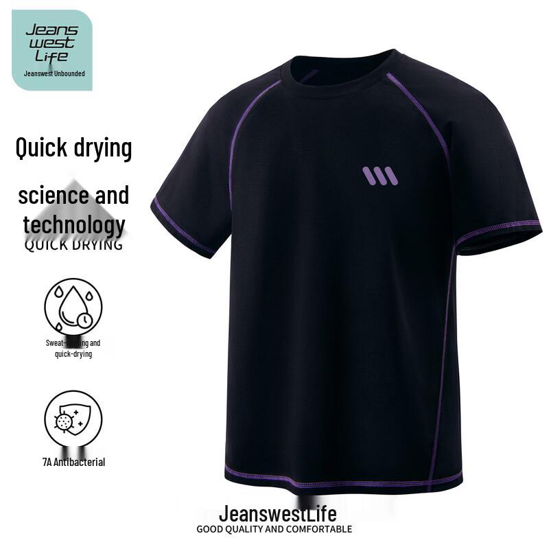 JEANSWEST LIFE Men s Quick-Dry Crew Neck T-Shirt M