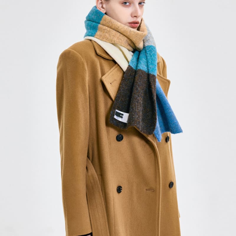 KIMZISU Colour Block Muffler _ BLUE