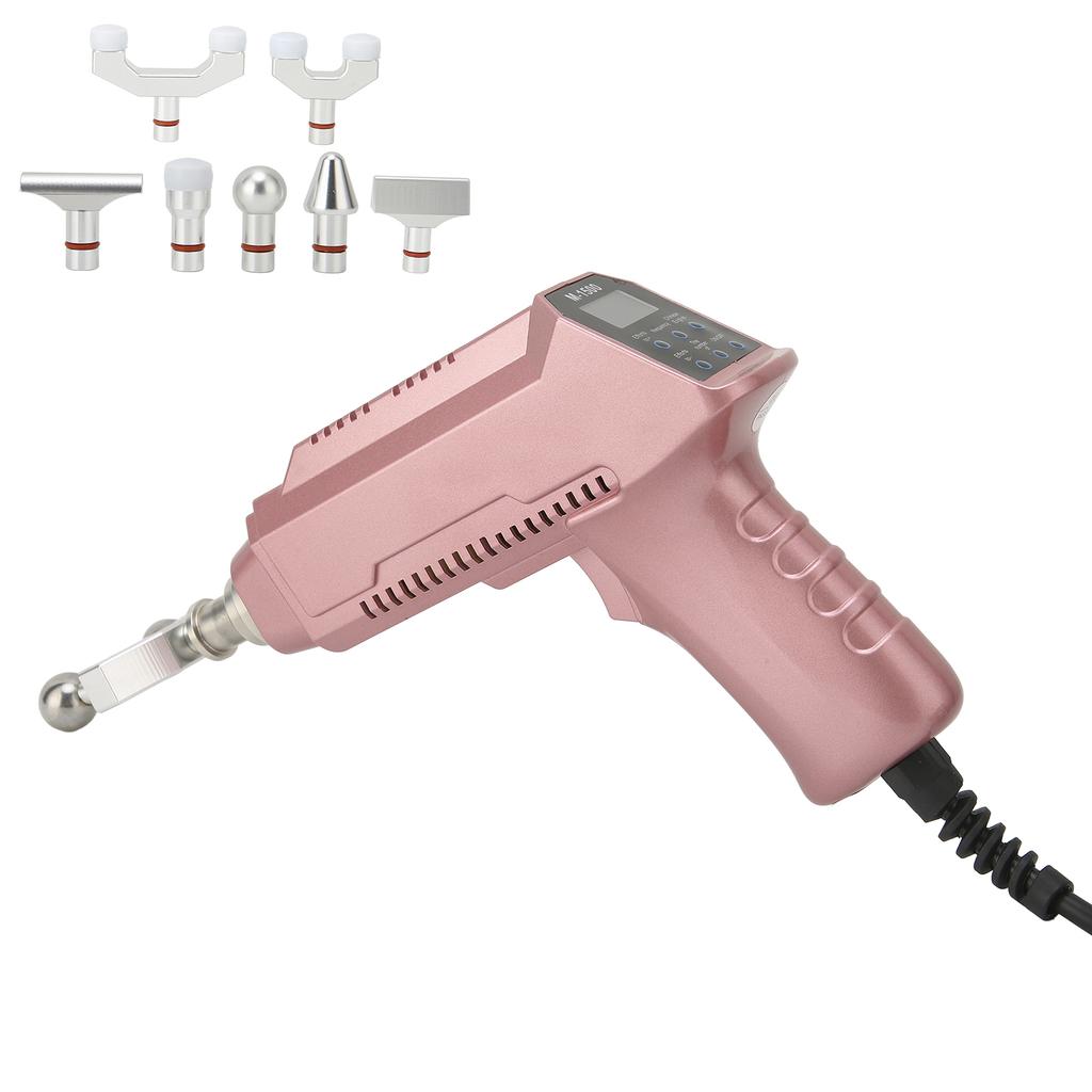 Electric Spine Chiropractor 30 Gears Handheld Chiropractic Adjustment Tool with 8 Changeable Heads