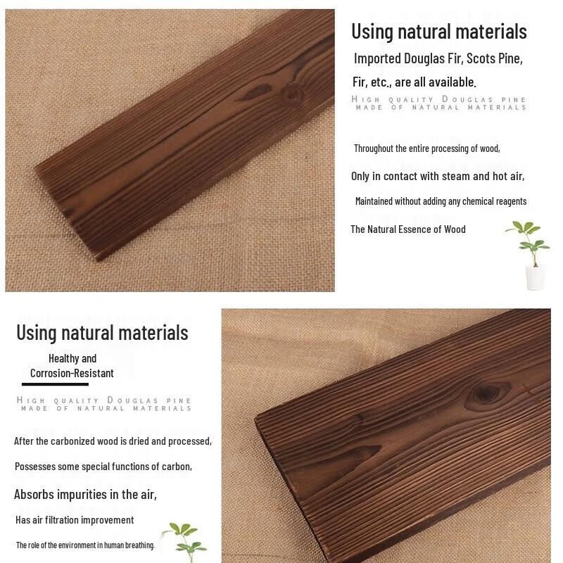 OLOMM Carbonized Scots Pine Outdoor Decking Plank