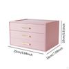 3 Layer Jewelry Organizer Drawers Storage Case Box
