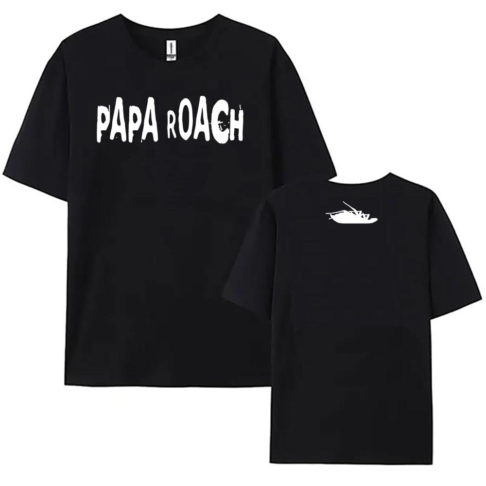 Cotton Summer Tees PAPA ROACH Heavy Mental Band Tshirts Graphic Clothing for Women Short Sleeve Unisex Streetwear O-neck Female Top