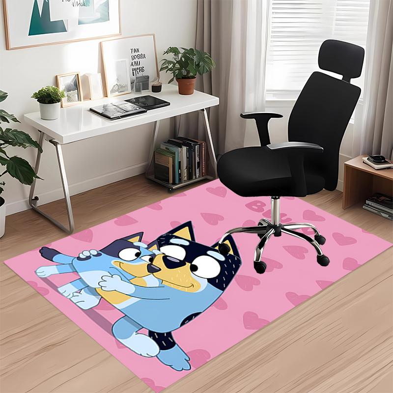 Bluey Printed Carpetrugfor Office Chair Living Room Bedroom Kitchen Room Decor Gifts
