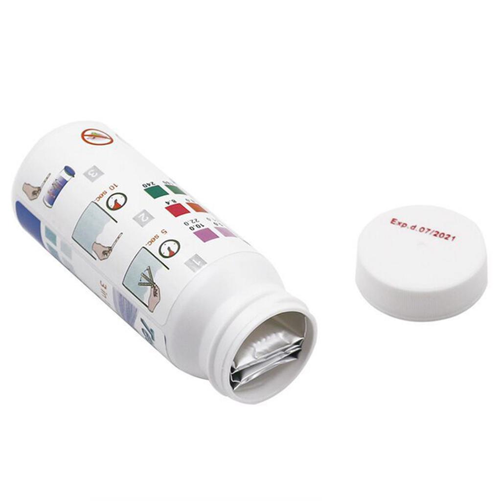 3-In-1 Pool Water Test Strips PH Chlorine Alkalinity Bromine Hardness Hot Spring Water Testing 50 Strips Per Bottle