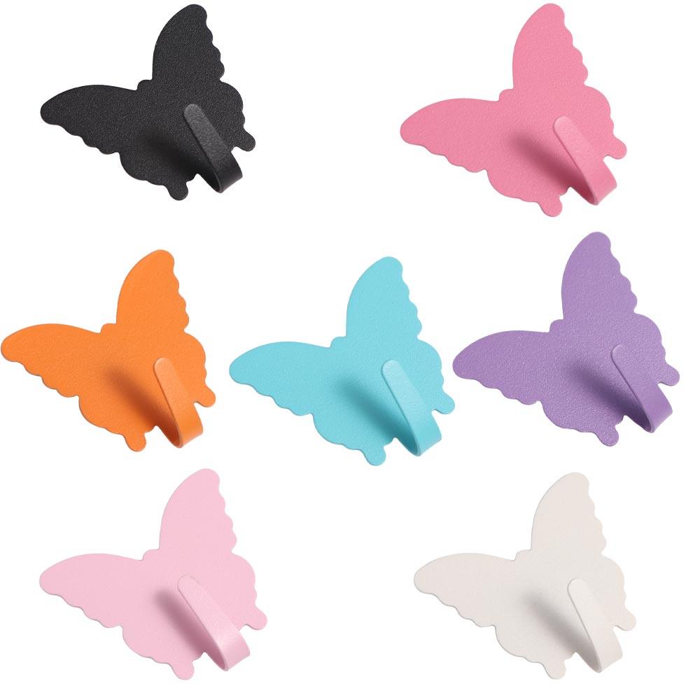 Wall Mounted Butterfly Storage Hanger Self Adhesive Key Holder Butterfly Wall Hooks  for Home