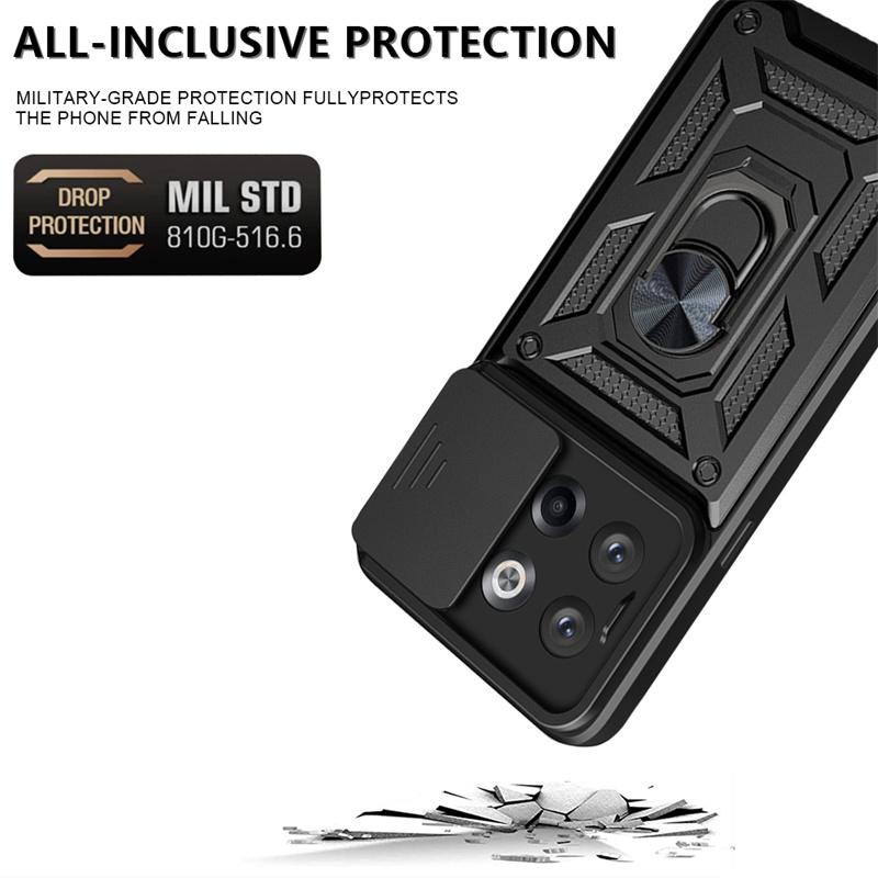 For OnePlus 10T 5G Case Magnetic Ring Holder Shockproof Armor Coque for One Plus 10T 10 T Oneplus10T Camera Lens Protect Cover