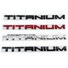 TITANIUM: Premium metal trunk sticker for Ford Mondeo and Escape models.