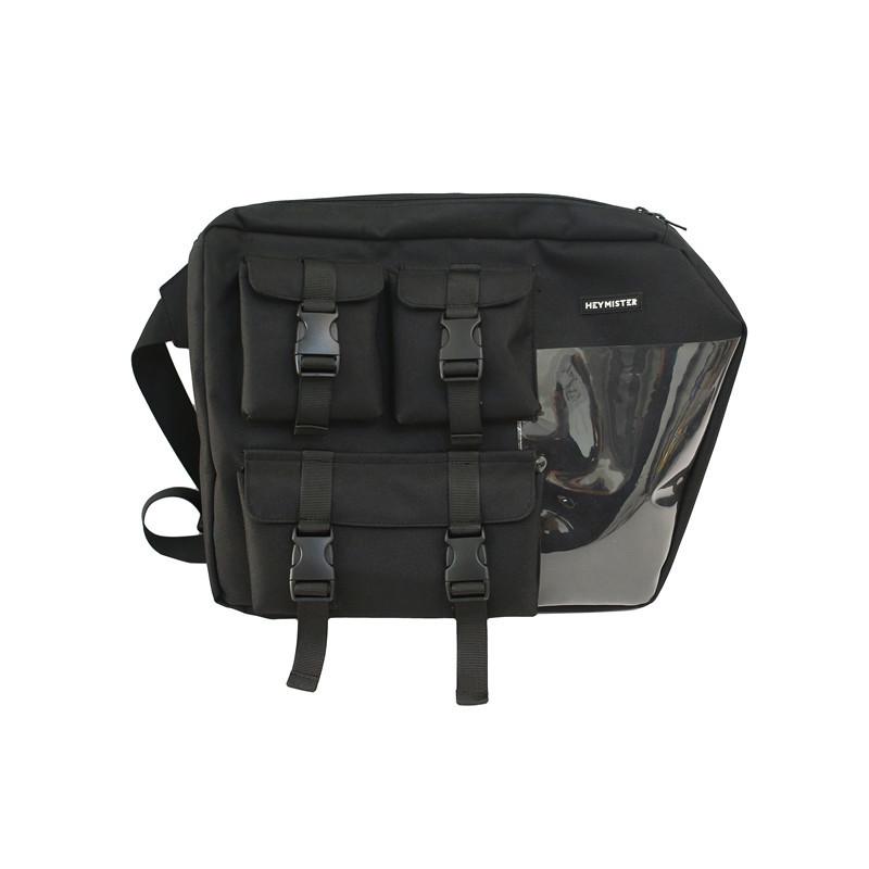 Schoolbagins Versatile Fanny Pack Trendy Cool Personalized Breast Bag Men's Simple Small Satchel Outdoor Sports Mobile Phone Bag Men's Messenger Bag
