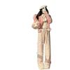 Japanese Fleece-Lined Rainbow Sticky Rice Pants: Petite Autumn/Winter Casual Knit Wide-Leg 145-150