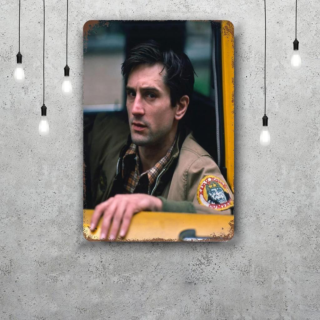 de niro taxi driver movie Retro Vintage Tin Sign Poster Decorative Plaque Metal Plate Wall Decor