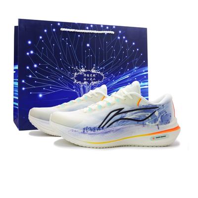 Li Ning Yueying 5 Resistente a la abrasión y al rebote Caña baja Tecnología Sky Wave Zapatillas para ciudad y running Hombre ARHV015-9(Equipo1561-)