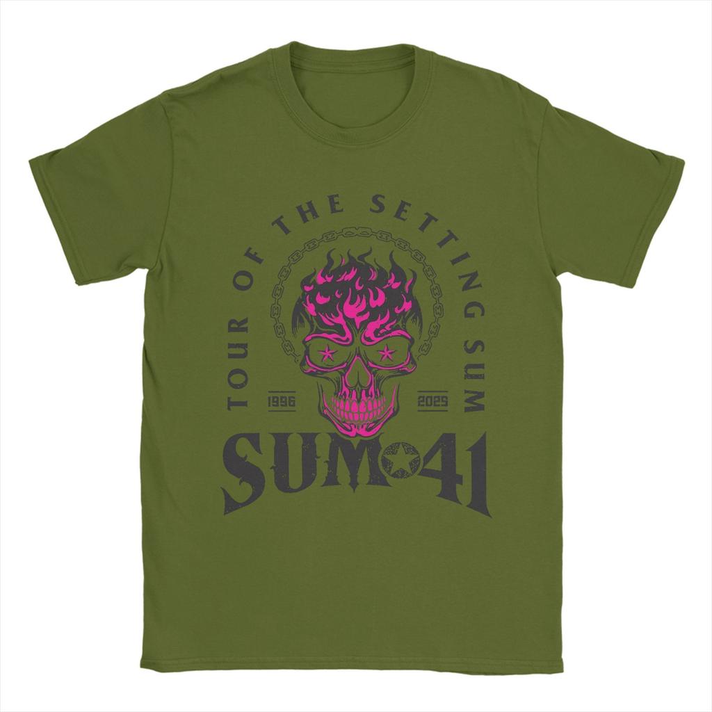 The Final Tour Sum 41 TShirt Unisex  Funny Cotton Tee Shirt Round Collar Short Sleeve T Shirts Big Size Tops