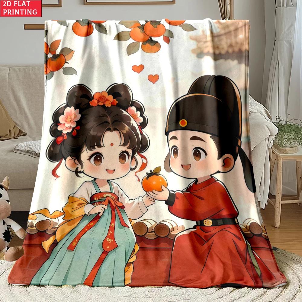 Little Couple Thin Flannel Blanket for Bedrooms,Living Rooms,Sofas Blankets,Lunch Breaks,Picnics,blankets Fluffy