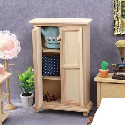 1:12 Miniatur Schlafzimmer Retro DIY Leerer Kleiderschrank