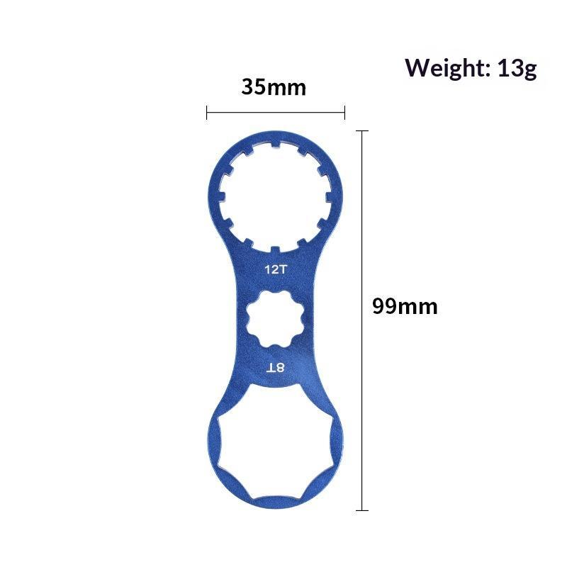 Aluminum Alloy Bike Front Fork Cap Wrench Lightweight High Precision Perfect For Mountain Bike Repair Maintenance