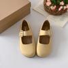 French Retro Light Mouth Velcro Mary Jane Women's Shoes 2025 New Fashion Versatile with Skirt Small Leather Shoes