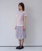 Ohesio Back Button Shirring T-Shirt, Ivory