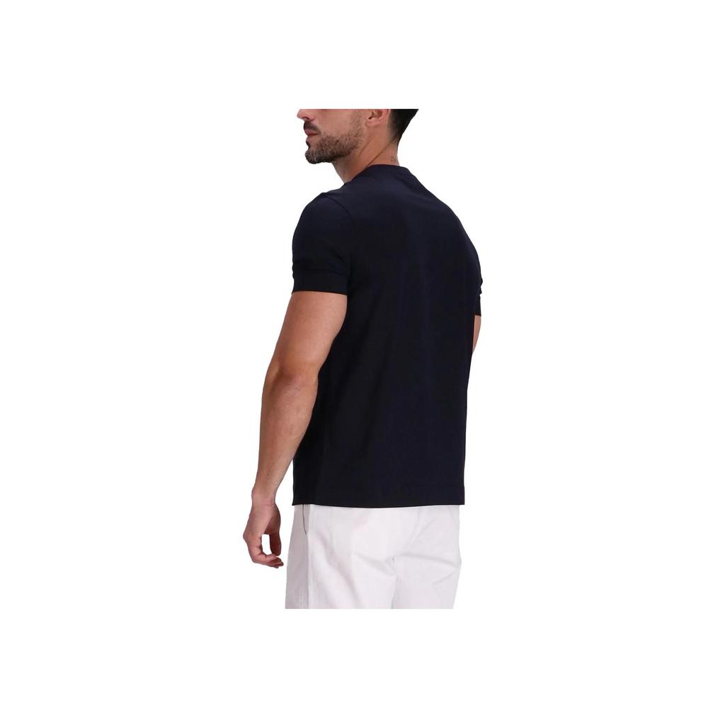 Emporio Armani Ss23 Solid Color Logo Print Pullover Short Sleeve T-Shirt Men Tops Black 3R1TU1-1JSAZ-0999