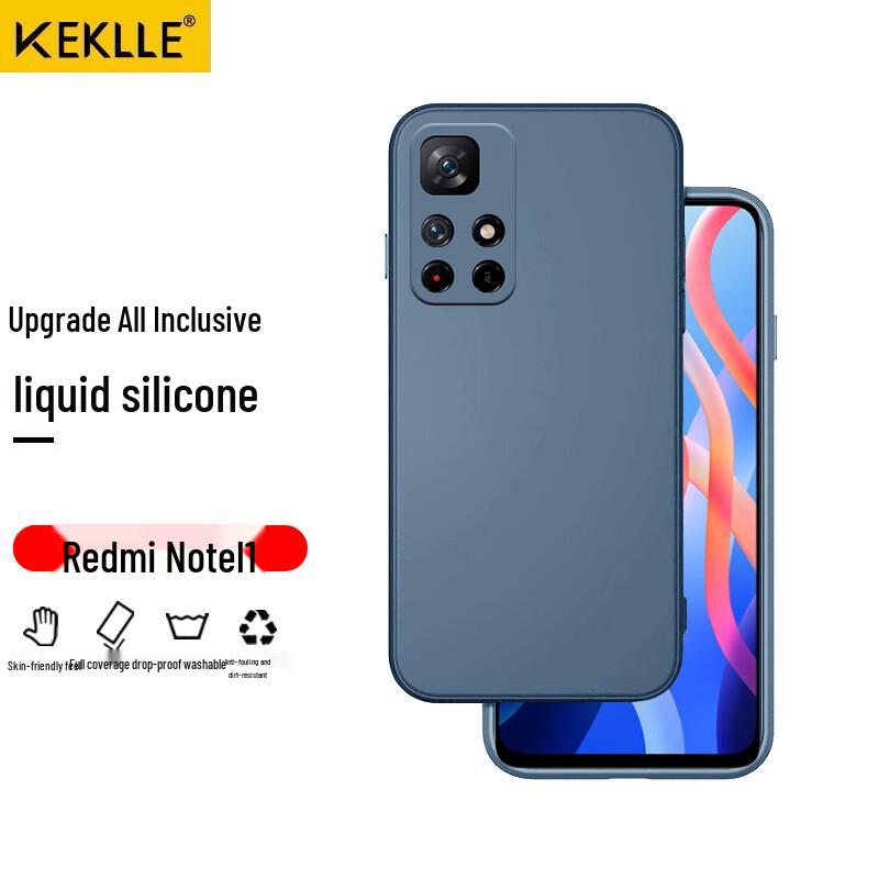 KEKLLE Redmi Anti-Drop Liquid Silicone Phone Case