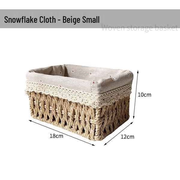 

Плетеная настольная корзина-органайзер для ключей и закусок