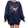 Women's Sun Fish Print Casual Printing Long Sleeve Sweatshirt Pullover Blouse