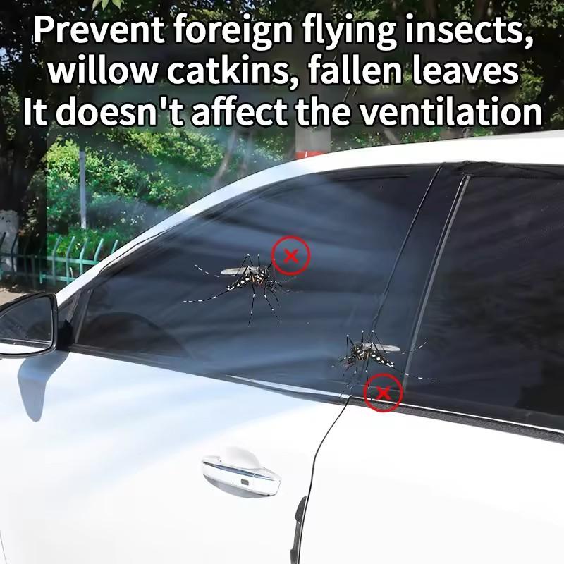 Car Window Sunshade Curtains Repellent Mosquito Mesh Net Car Anti-Mosquito Side Window Shades Screen Breathable Sun Visor Cover