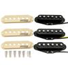 Wilkinson Vintage 60's Staggered Alnico 5 Guitar Pickups (Single Pickup) for Stratocaster Electric Guitars, Cream (Set of 3)