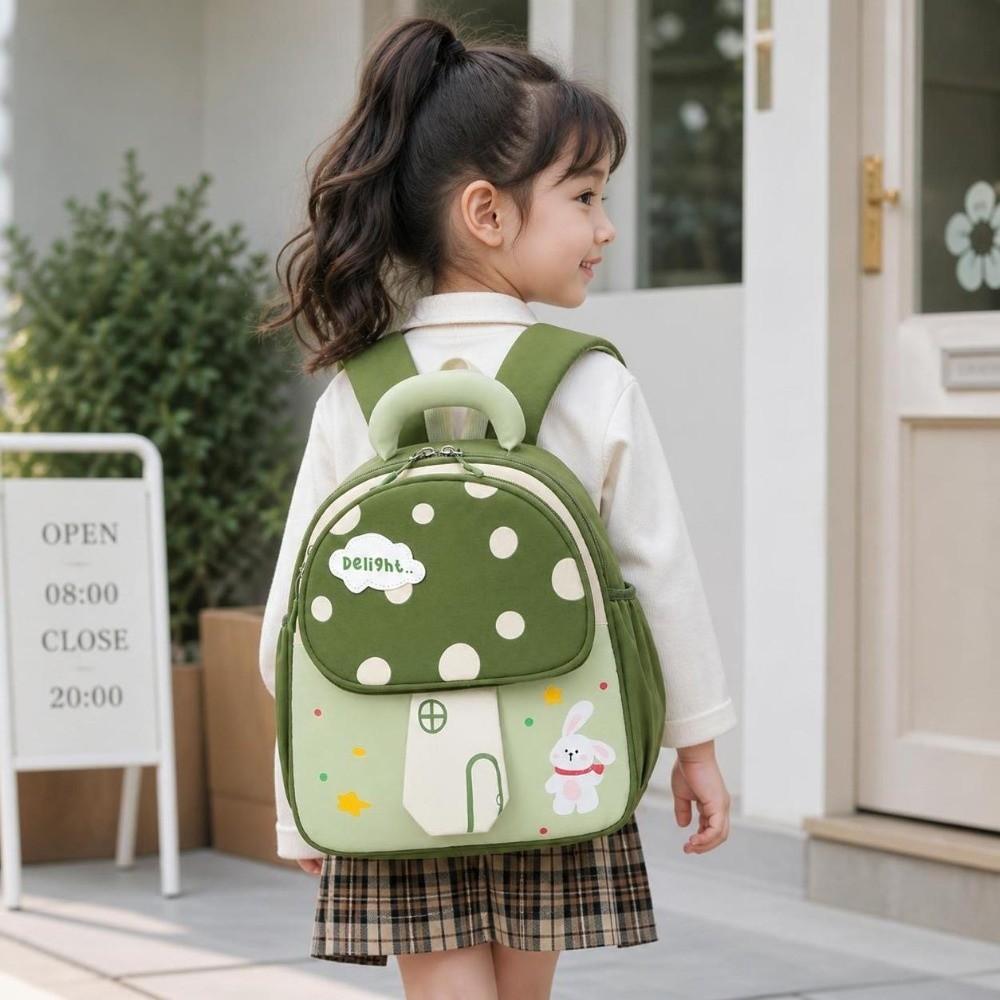 Cartoon Design 3D Mushroom Shape Backpack Lightweight Kindergarten Bookbag Preschool Use