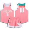 Conjunto de Camiseta y Pantalones Cortos de Baloncesto de Secado Rápido para Niños y Hombres Conjunto de Camisetas y Pantalones Cortos para Niños Ropa Deportiva Masculina Kit de Baloncesto sin Mangas Personalizado A069