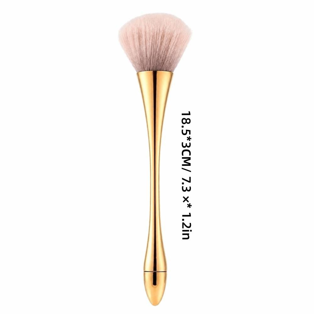 Large Size Nail Dust Brush Gold Nail Cleaning Brush Cleaning Brush Nail Art Brush  Salon Use