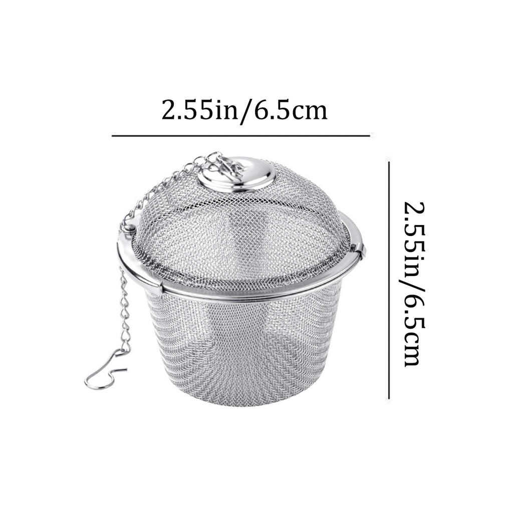 Tea Spice Filter Spice Ball Mesh Herb Ball Stainlesss Steel Teapot Lock Tea Filter Reusable