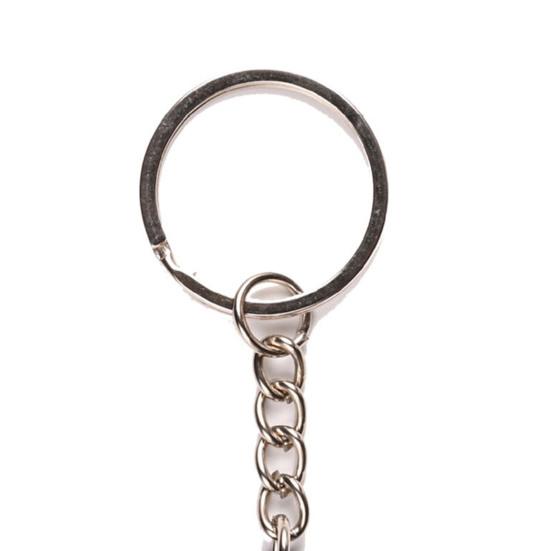 Cartoon RV Shape Keychain, Contrasting Color Keyring Accessories for Travel Trailers, Enameled Metal Retro Camping Car Keychain