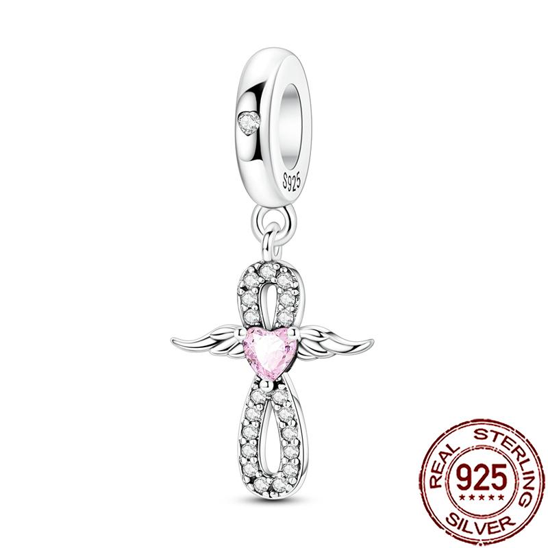 Charms Copper Lucky Horseshoe Clover Dreamcatcher Feather Dangle Beads Fit Bracelet Necklace Women Diy Jewelry