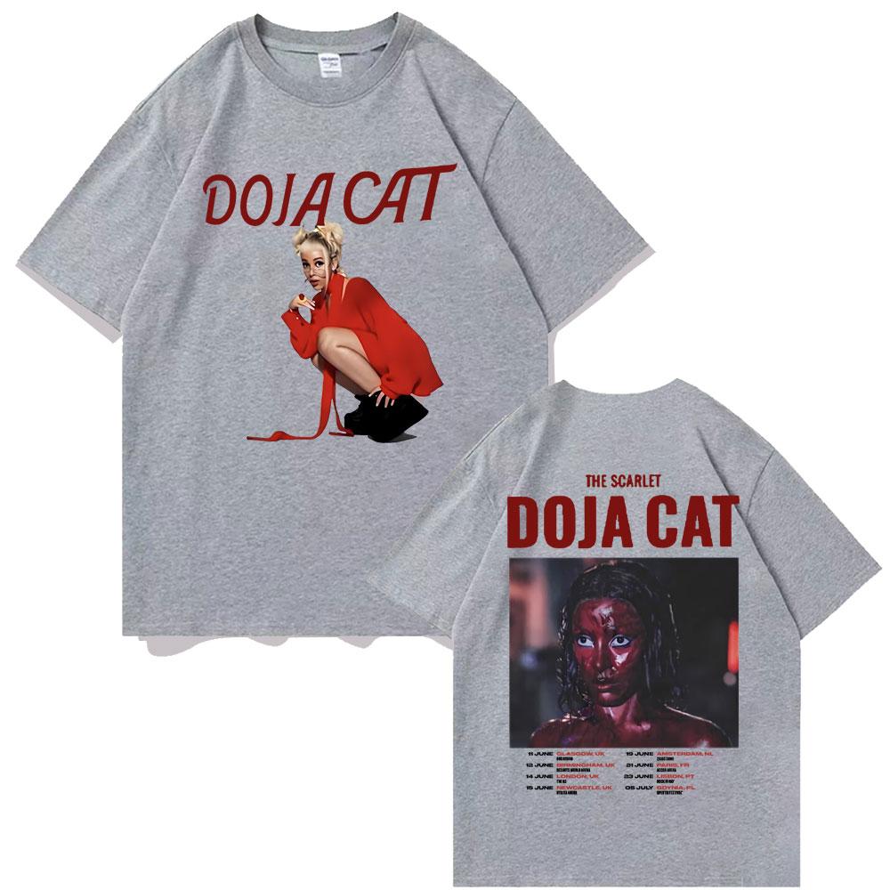 Rapper Doja Cat Candy The Scarlet Graphic Print Tshirt Unisex's Cotton Oversized T-shirt Unisex Women Fashion Hip Hop Vintage T Shirts