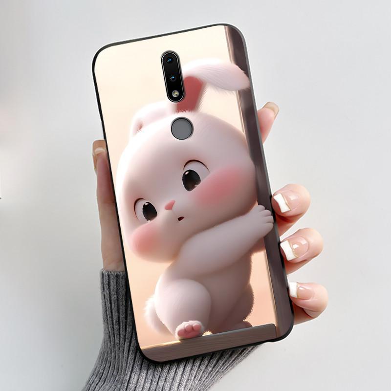 Cute Case For Nokia 4.2/Nokia 3/Nokia 3.1/Nokia3.2 Funda Capa Printing Shell Protective Cover Soft Silicone Cartoon Black Casing