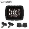 CAREUD Trådløst Motorcykel TPMS Dæktryksovervågningssystem Trådløs transmission LCD-display Med Interne/Eksterne Sensorer