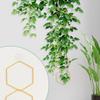 18Pcs Climbing Chain Trellis Metal Hexagonal Wall Hanging Trellis with Hook Rustproof Plant Vine Support Kit Garden Wall Trellis