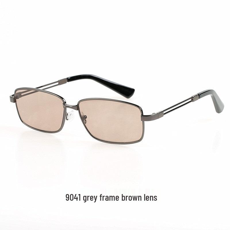 

Солнцезащитные очки с зеркальными линзами из хрустального камня в полной оправе для мужчин - цвет чая и белый камень, идеально подходят для среднего и пожилого возраста, доступны в нескольких стилях