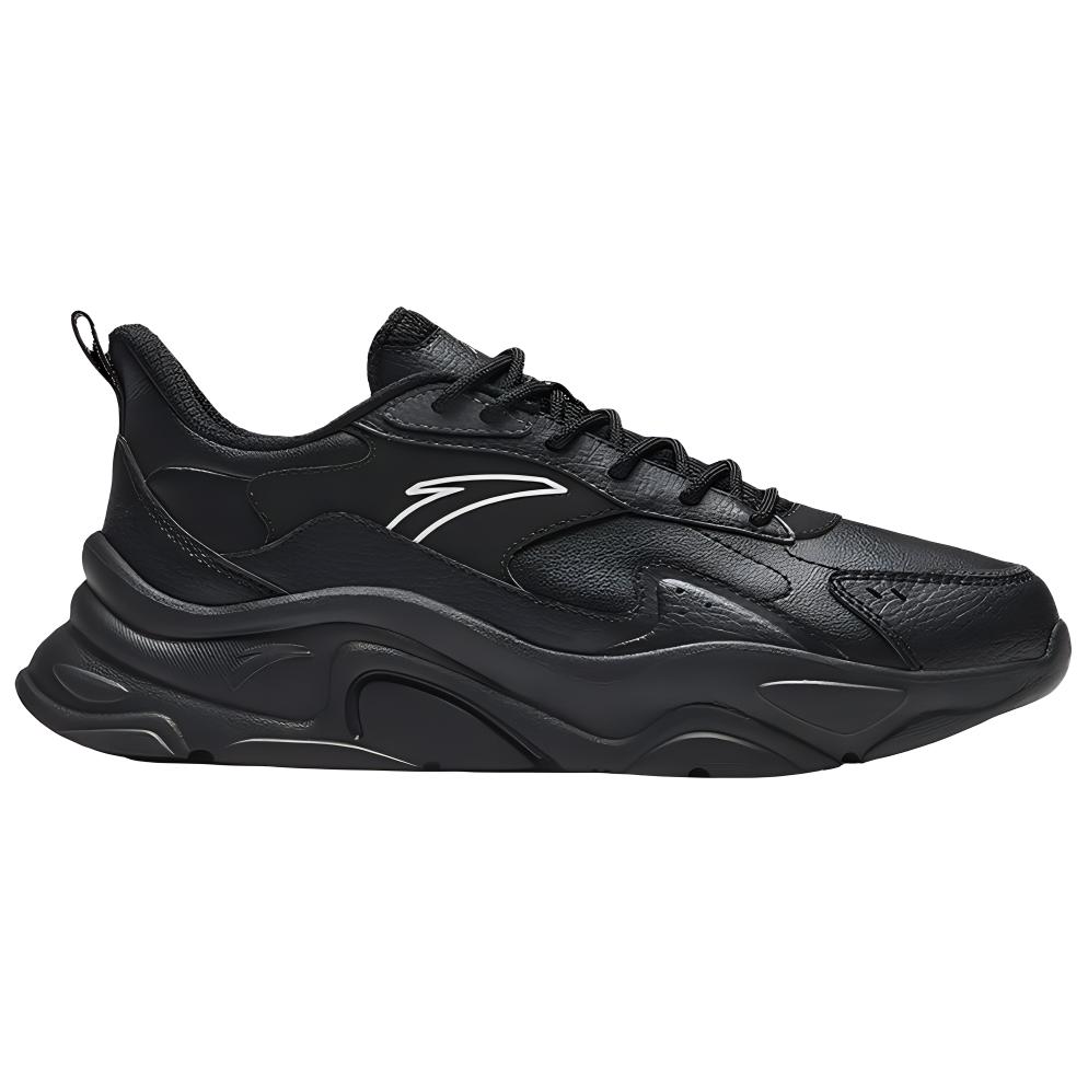Anta Little Millennium Simple Comfortable Non-Slip Wear-Resistant Low-Top Casual Shoes Women Sneaker Black 922448811-6