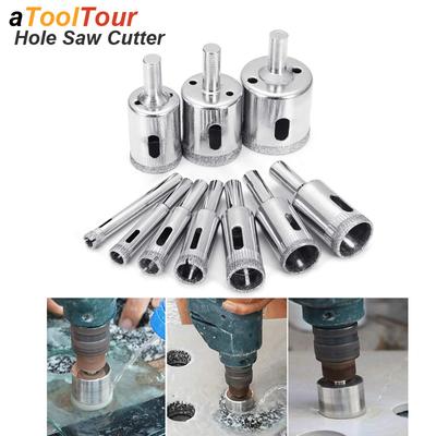 Bohrer-Set Diamantbeschichtet Marmor Glas Keramik Porzellankachel Granit Stein Flaschen Lochsäge Fräser Kraft Bauwerkzeug